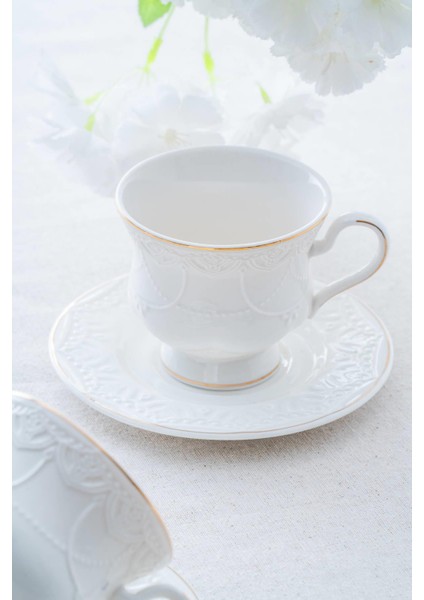 Veronica 6 Kişilik Porselen Çay Fincanı Takımı - 220 ml