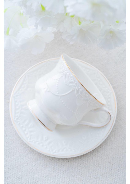 Veronica 6 Kişilik Porselen Çay Fincanı Takımı - 220 ml