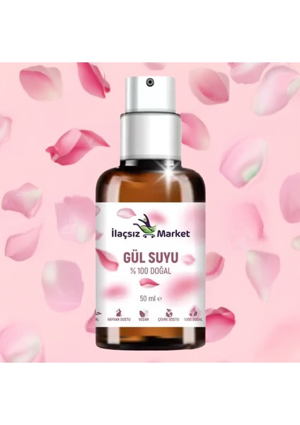 Gül Suyu / 50 ml (Doğal Hidrosol Gül Yağlı)