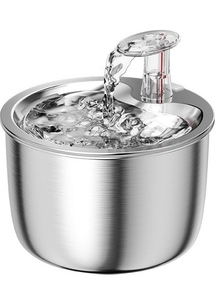 Mkjınmeı 2l Paslanmaz Çelik Pet Su Pınarı - Gümüş (Yurt Dışından)