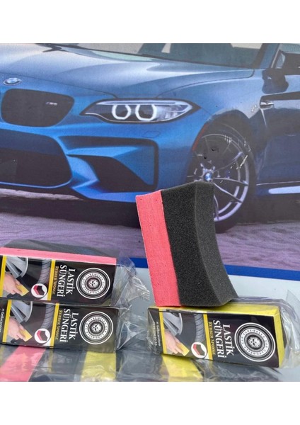 4 Adet Oto Özel Kıvrımlı Lastik Parlatma Süngeri fiyatları