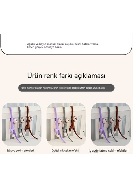 Sevimli Uzun Kollu Maymun Bebek Çok Renkli Peluş Oyuncaklar Küçük Maymun Ev Süslemeleri (Yurt Dışından)