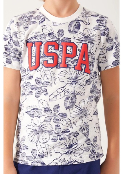 U.s. Polo Assn 1356 Garson Flowered Details Erkek Çocuk Bermuda Takım