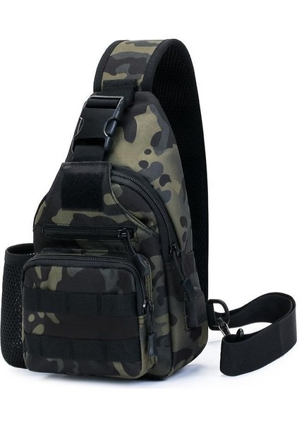 Erkek Omuz Çantası Çok Fonksiyonlu Taktik Sırt Çantası Açık Crossbody Kanvas Çanta (Yurt Dışından)