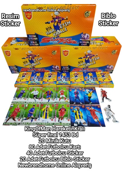 Kingofman Hareketin Kralı(20 Mini Kutu-Sticker -Biblo Sticker) Futbolcu Kartları Süper Final 1453 Bd fırsatları