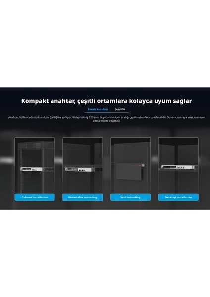 Ruıjıe 24PORT RG-CS83-24GT4XS-P Gıgabıt 4-Sfp+ 10GBE 370W Layer3 Yönetilebilir Poe Swıtch