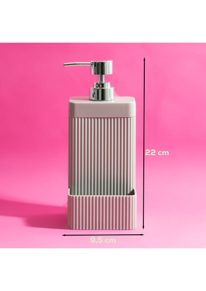 13139 Lisbone Süngerlik Hazneli Banyo ve Mutfak Sıvı Sabunluk Taupe 550 ml