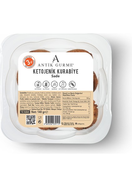Ketojenik Kurabiye Sade
