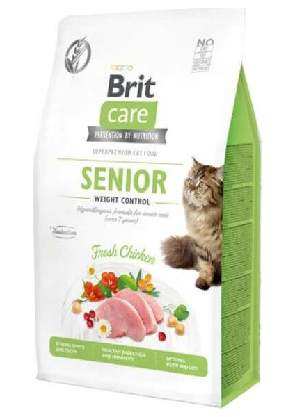 Senior Weight Control Hypoallergenic Için Tavuklu Tahılsız Yaşlı Kedi Maması 2 kg - Petshopundan