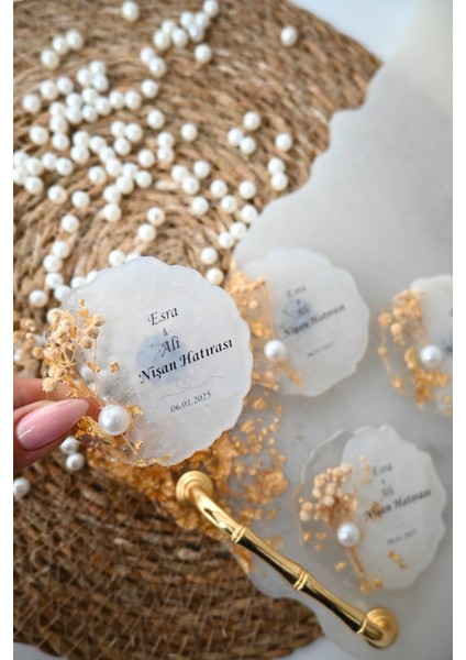 Epoksi Gold Magnet 20 Adet Söz Nişan Nikah Kına Hediyelik