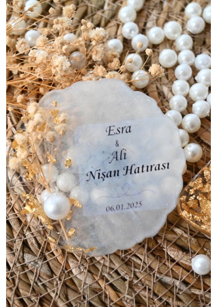 Epoksi Gold Magnet 20 Adet Söz Nişan Nikah Kına Hediyelik