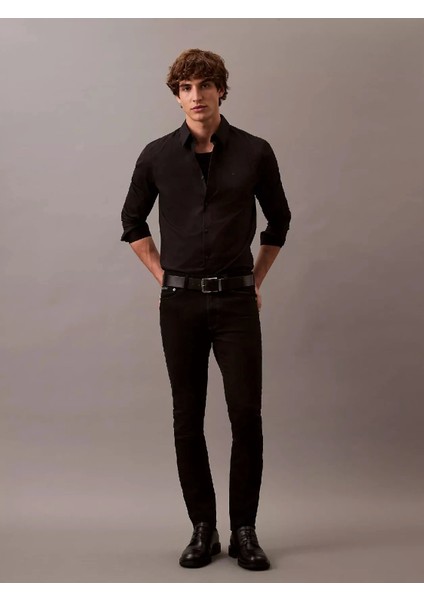 Ls Solıd Stretch Slım Shırt Erkek Gömlek LV04LB145G-UB1