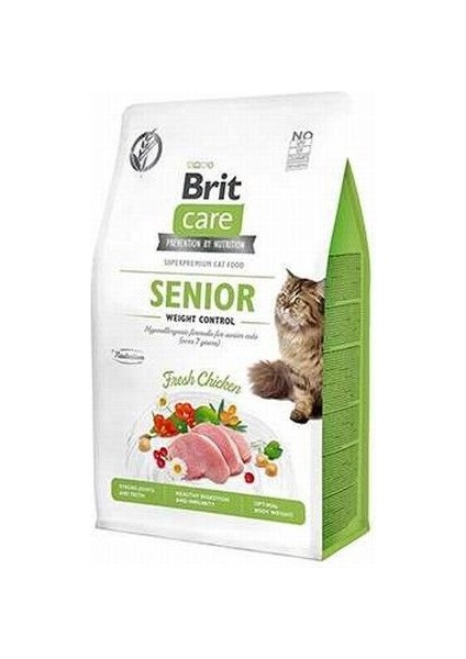 Senior Weight Control Hypoallergenic Için Tavuklu Tahılsız Yaşlı Kedi Maması 2 kg - Petshopundan fırsatları