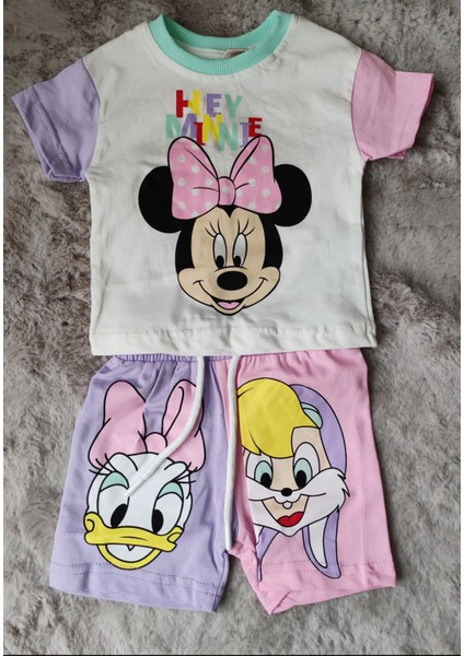 6-24 Ay Hey Mini Kız Bebek/çocuk Tişört-Şort Takım