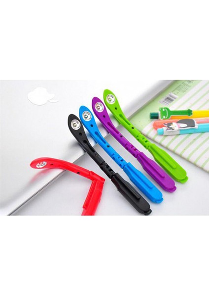 Klipsli Mini Kitap Okuma Işığı Oynar Gövde LED Kitap Okuma Lambası Kırmızı Renk (Ebat: 13 Cm) (1 Adet)