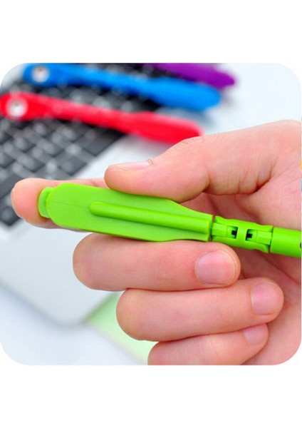 Klipsli Mini Kitap Okuma Işığı Oynar Gövde LED Kitap Okuma Lambası Kırmızı Renk (Ebat: 13 Cm) (1 Adet)