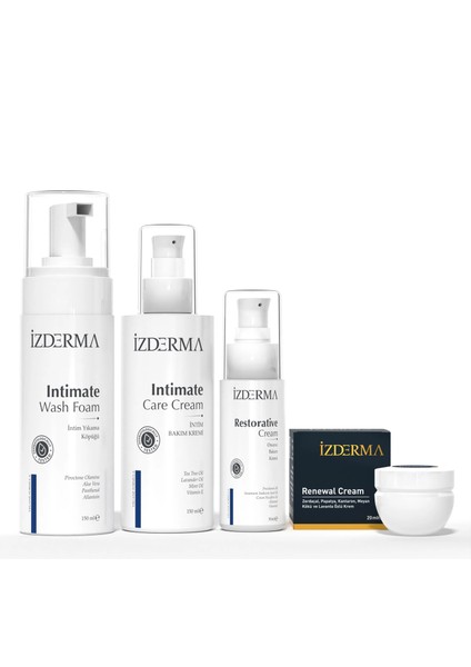 Renewal Cream + İntim Bakım Kremi ve Yıkama Köpüğü + Onarıcı Bakım Kremi 4'lü Set
