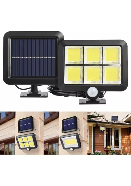 Güneş Enerjili 120 Cob Led Aydınlatma / GT-SL09 - 2 Adet
