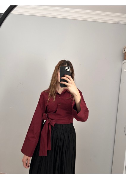 Kuşaklı Gömlek&poplin Etek Takım modelleri