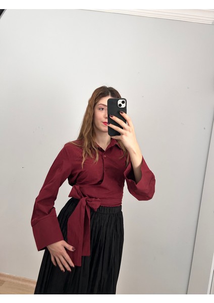 Kuşaklı Gömlek&poplin Etek Takım fırsatları