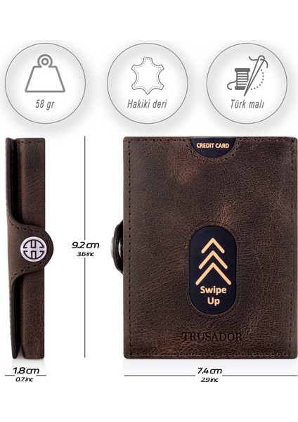 Valencia Kahverengi Kartlık Hakiki Deri Cüzdan Unisex Kadın Erkek Rfid Korumalı fiyatları