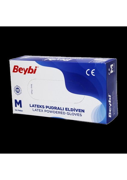M Pudralı Muayene Eldiveni 100LÜ (4887)