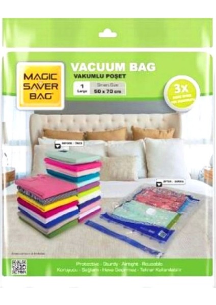 50X70 Large Vakumlu Poşet Hurç Bag (4887)