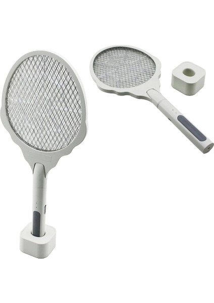 USB To Type-C Şarjlı Sinek Öldürücü Cız Raket Ayak Aparatlı - Çantalı 8pcs Uv Ledli (4887)