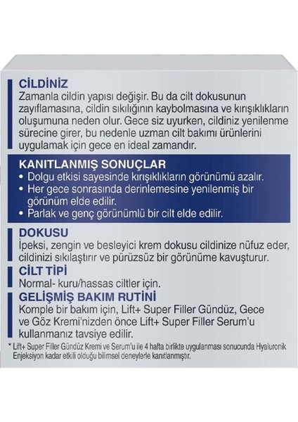 Luxury Lift+ Super Filler Gece Kremi 50 ml 1 Adet