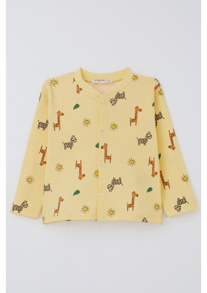 Erkek Bebek Pijama Takımı Minik Safari Temalı Hayvancık Desenli 4 Ay-1 Yaş, Sarı fiyatları
