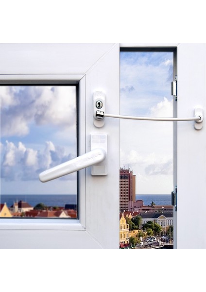 Anahtarlı Halatlı Pvc Kapı Pencere Emniyet Kilidi (4767) - MCT9069-1467