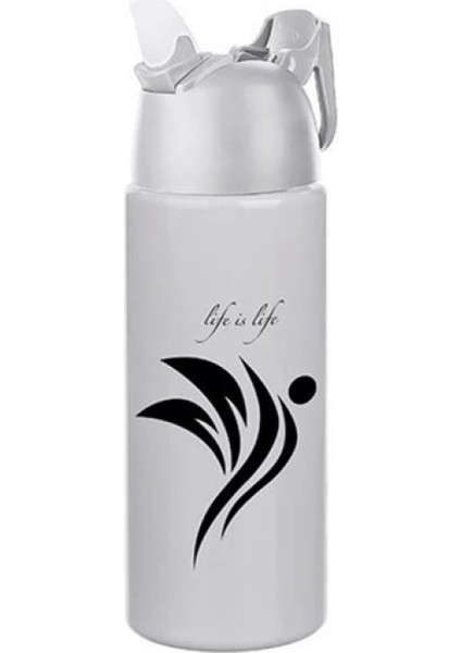 Kilitlenebilen Matara Güvenlikli Suluk Sporcu Matarası Spor Su Şişesi Içecek Şişesi 700ML (4887)