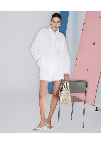 Elastik Bel Püsküllü Şort TS1250013036018