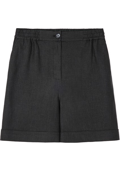 Elastik Bel Keten Şort IS1250013048001 indirimleri