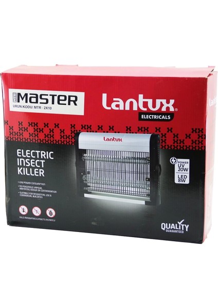MTR-2X10 LXIK-210 Power Uv - 20W Sinek Öldürücü Cız Cihazı Makine 2X10W LED 8W - 60M2 (4887)