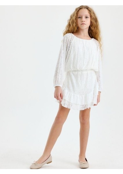 Kız Çocuk Dantelli Bluz Etek Takım fiyatları