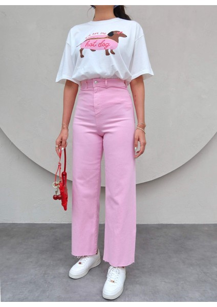 Yüksek Bel Culotte Jean