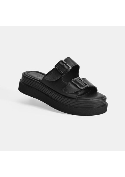 Kadın Siyah Ayarlanabilir Tokalı Terlik fırsatları