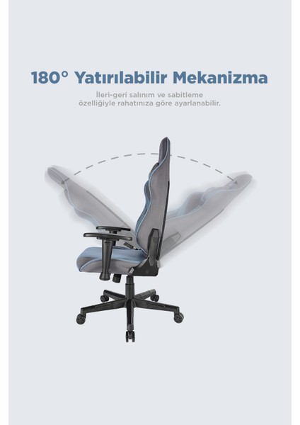 MC-8671 Ocean Mavi/gri Oyuncu Koltuğu