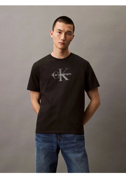 Calvin Klein Jeans Graphic Tees Erkek Siyah T-Shirt LV04RB862G-UB1