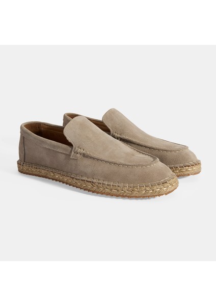 Erkek Lacivert Slip-On Süet Espadril