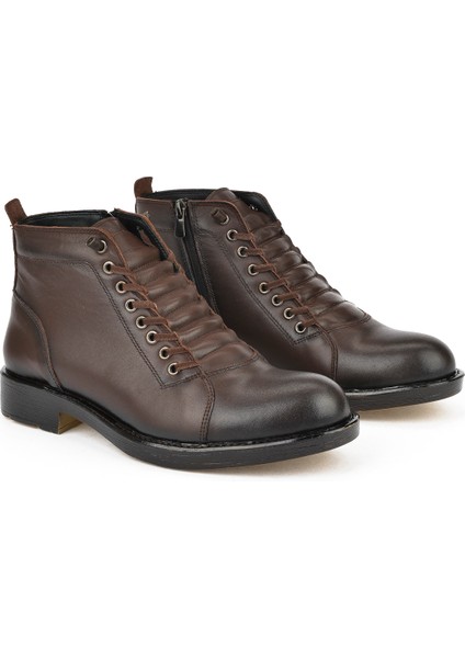 , Erkek Hakiki Deri Kürklü Bot 153999Z0013 Kahve fiyatları