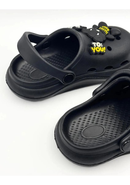 Çocuk Emojili Cross Terlik Bahçe Terliği Plaj Sahil Banyo Terliği 26-27-28-29-30-31-32-33-34-35 Numara indirimleri