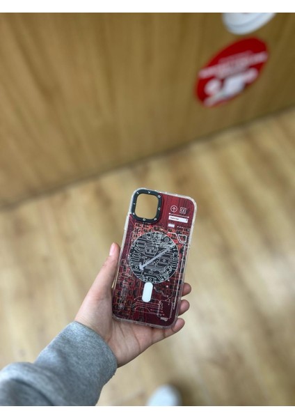 Apple Iphone 11 Uyumlu Magsafe Destekli Baskılı Yansımalı Telefon Kılıfı