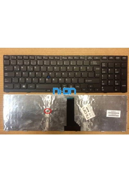 Nion Toshiba Satellite R850-170 PT52CE-01E00STE Uyumlu Notebook Klavye (Siyah Tr)
