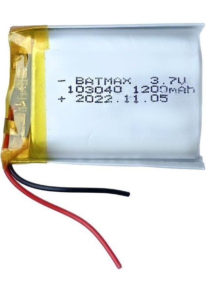103040 3.7 Volt 1200 Mah Lityum Polimer Pil