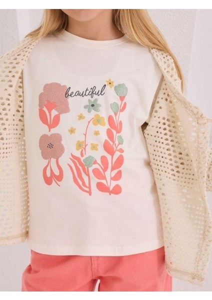 Kız Çocuk Üçlü Hırka Tshirt Pantolonlu Takım