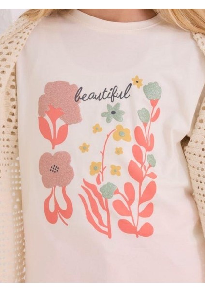 Kız Çocuk Üçlü Hırka Tshirt Pantolonlu Takım
