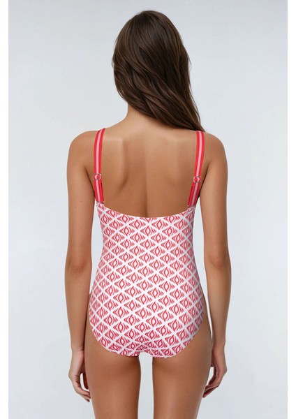 Desenli V Yaka Mayo Kırmızı fiyatları