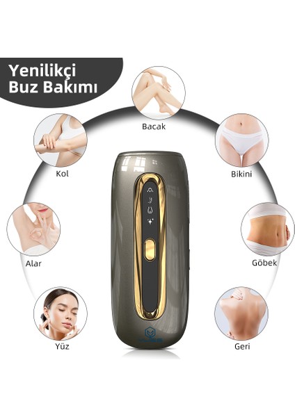 Ipl Safir Buz Lazer Epilasyon Otomatik/manuel Dokunmatik Ekran Vücut Yüz Cihazı
